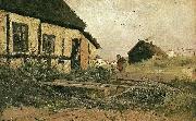 Frits Thaulow soren thys hus, skagen Germany oil painting artist